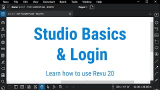 Bluebeam Revu Studio Basics and Login [upl. by Bocoj964]