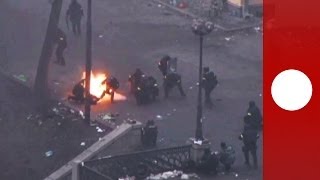 Unseen footage Snipers fire at Maidan protesters during Kiev riots [upl. by Baoj]