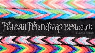 DIY Fishtail Friendship Bracelet  SoCraftastic [upl. by Adnilym]