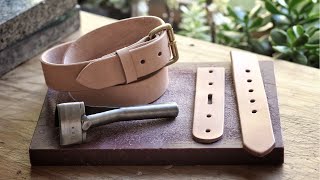 Make Yourself a Leather Belt Easy DIY [upl. by Fallon]