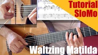 Tom Trauberts Blues fingerstyle guitar TABS tutorial slomo [upl. by Novek]