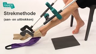 HandyLegs Instructie 1 aan uittrekken kous met naad [upl. by Eannej]