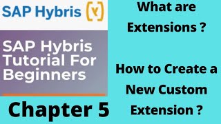 sap hybris extensions  Create an extension in SAP Hybris SAP hybris tutorial for beginners Part5 [upl. by Hgielak]