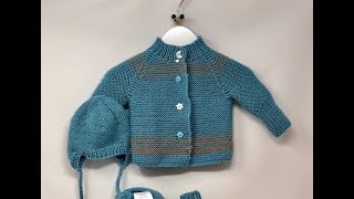 Stricken Baby Jäckchen EINFACH  Raglan [upl. by Airel]