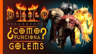 GOLEMS del NIGROMANTE  ¿CÓMO FUNCIONAN  Guía Nigromante Diablo 2 Resurrected [upl. by Darelle]