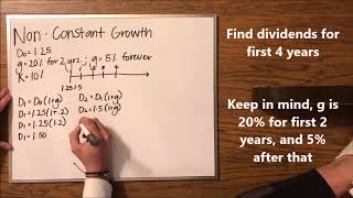 Stock Valuation Non constant Growth [upl. by Leigh]