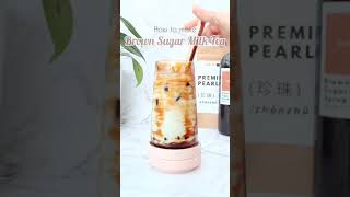 How To Make Brown Sugar Milk Tea Tiger Milk Tea [upl. by Kamal]