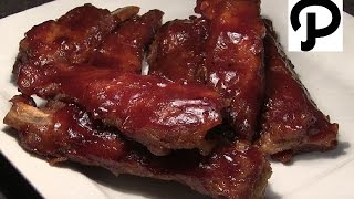 OvenBaked BBQ Spare Ribs How To Make Barbecue Pork Ribs In The Oven [upl. by Kennan]