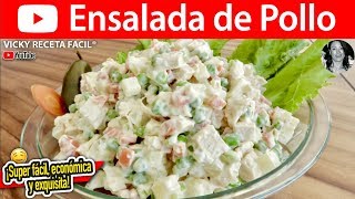 ENSALADA DE POLLO  VickyRecetaFacil [upl. by Ahsenrat]