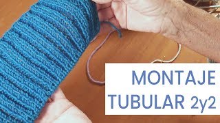 Aprendiendo a tejer ➜ Montaje tubular 2 y 2 ➜ Técnicas y secretos para tejer con Lucila [upl. by Rye964]