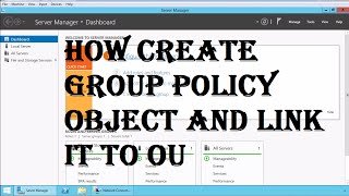 How to Create and Link a Group Policy Object in Active Directory [upl. by Nevlin]