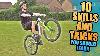 10 MOUNTAIN BIKE SKILLS AND TRICKS YOU SHOULD LEARN [upl. by Elleyoj967]