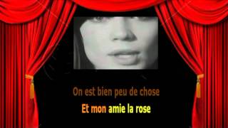 Karaoké Françoise Hardy  Mon amie la rose [upl. by Nylidnam]