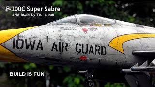 Trumpeter F100 Super Sabre 148 Full build [upl. by Eirahs]