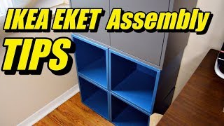 IKEA EKET Modular Storage Cabinet Assembly Tips [upl. by Aihcats747]