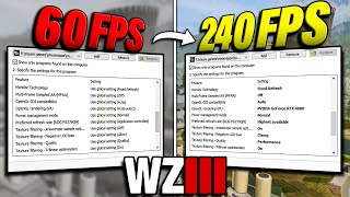 Best NVIDIA Control Panel Settings for Warzone 3 MAX FPS amp Sharpening [upl. by Brebner]