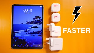 How to charge iPad Pro EVEN FASTER 18W 20W30W [upl. by Yemiaj]