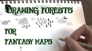 Drawing Forests  7 Styles for Maps [upl. by Otreblig871]