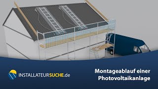 🇩🇪 Montageablauf einer Photovoltaikanlage [upl. by Pollack]