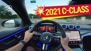 2022 2021 MercedesBenz CClass C200 AMG Line W206 Autobahn POV Drive [upl. by Scheers]