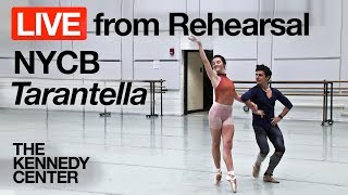 New York City Ballet  LIVE Rehearsal at The Kennedy Center quotTarantellaquot [upl. by Kester]