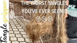 How to effectively detangle MATTED TANGLED KNOTTED hair easily [upl. by Fahey14]