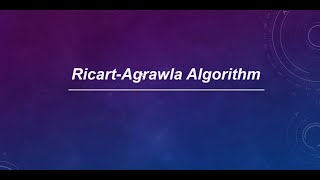 RicartAgrawala Algorithm [upl. by Hamal869]