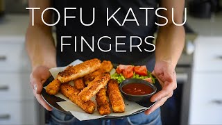 SUPER CRISPY Tofu Katsu Fingers Recipe youll FALL IN LOVE WITH [upl. by Sidnac805]