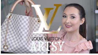 Louis Vuitton Artsy Damier Azur Handbag Review [upl. by Neville845]