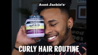 Curly Hair Routine For Men  Auntie Jackie Coils amp Curls [upl. by Debby]