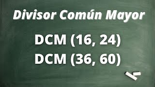 DCM Divisor Común Mayor [upl. by Aneela]