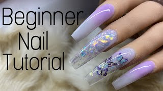 Beginner Nail Tech  How To Encapsulate Loose Gliiter  Nail Tutorial  Not Polish [upl. by Darya]