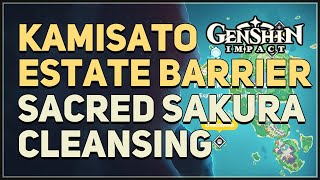 Kamisato Estate Barrier Sacred Sakura Cleansing Ritual Puzzle Genshin Impact [upl. by Axia641]