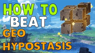 How to EASILY beat Geo Hypostasis in Genshin Impact Free to Play Friendly Update 11 [upl. by Nyasuh]