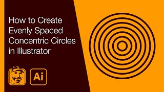 How to Create Evenly Spaced Concentric Circles in Illustrator [upl. by Llenad5]