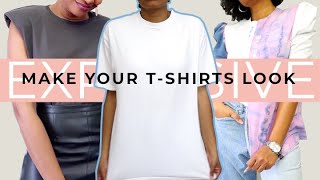 10 Upcycles to Make Your TShirts Look Expensive  Designer Thrift Flips [upl. by Narhem24]