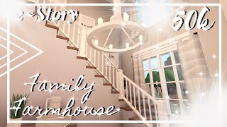 Roblox  Bloxburg 50k 2 Story Family Farmhouse no advanced placing  Speedbuild [upl. by Anwaf]