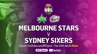 FULL MATCH Melbourne Stars v Sydney Sixers Jan 16 2018  BBL [upl. by Lynne]