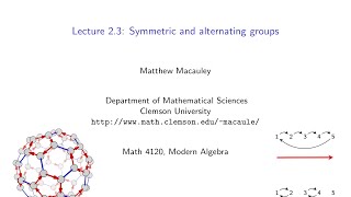 Visual Group Theory Lecture 23 Symmetric and alternating groups [upl. by Seitz130]