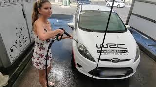 Private Life  Gina Gerson car washing with Mugur [upl. by Horst144]