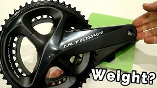 Overview of the Shimano Ultegra R8000 Crankset review and actual weight [upl. by Akimert666]