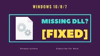 Missing DLL files on Windows 1087 Easy Fix [upl. by Harlow]