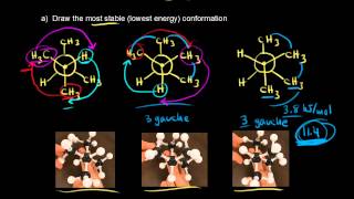 Newman projection practice 1  Organic chemistry  Khan Academy [upl. by Nino545]