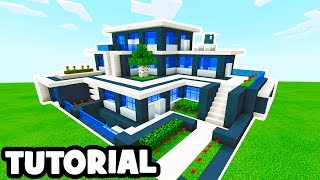 Minecraft Tutorial How To Make A Modern Mansion 9 [upl. by Chu]