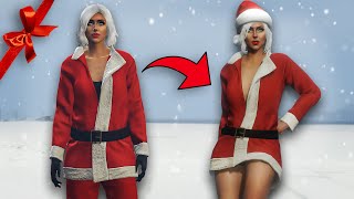 FESTIVE GTA 5 Female Outfits with an EFFORTLESS Glitch 🎅 [upl. by Nyrad]