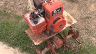 Gil1580f Montgomery Ward Gilson Aries Rototiller Part 2  It Lives and Replace Belts [upl. by Yddub605]