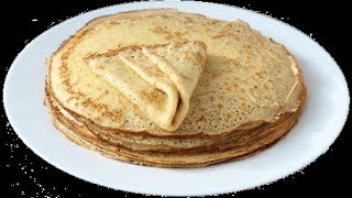 How to bake Russian Blini Блины Pancakes Crepes Recipe Tutorial [upl. by Fidelio854]