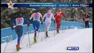 Charlotte Kalla  Beitostölen 2009  stafett 4x5 km hela loppet [upl. by Ver340]