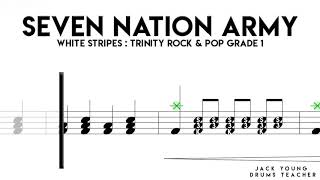 Seven Nation Army Trinity Rock amp Pop Drums Grade 1 OLD [upl. by Anelys]