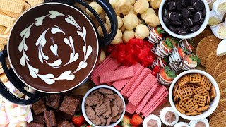 Easy Chocolate Fondue Recipe  Charcuterie Board [upl. by Moe]